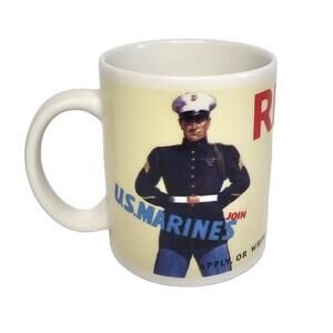 U.S. MARINES Recuiter Ready MUG Coffee Tea Cup VINTAGE